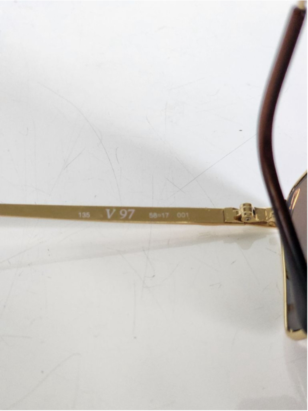 LAURA BIAGIOTTI Gold & Brown Sunglasses 58 mm - Picture 9 of 9